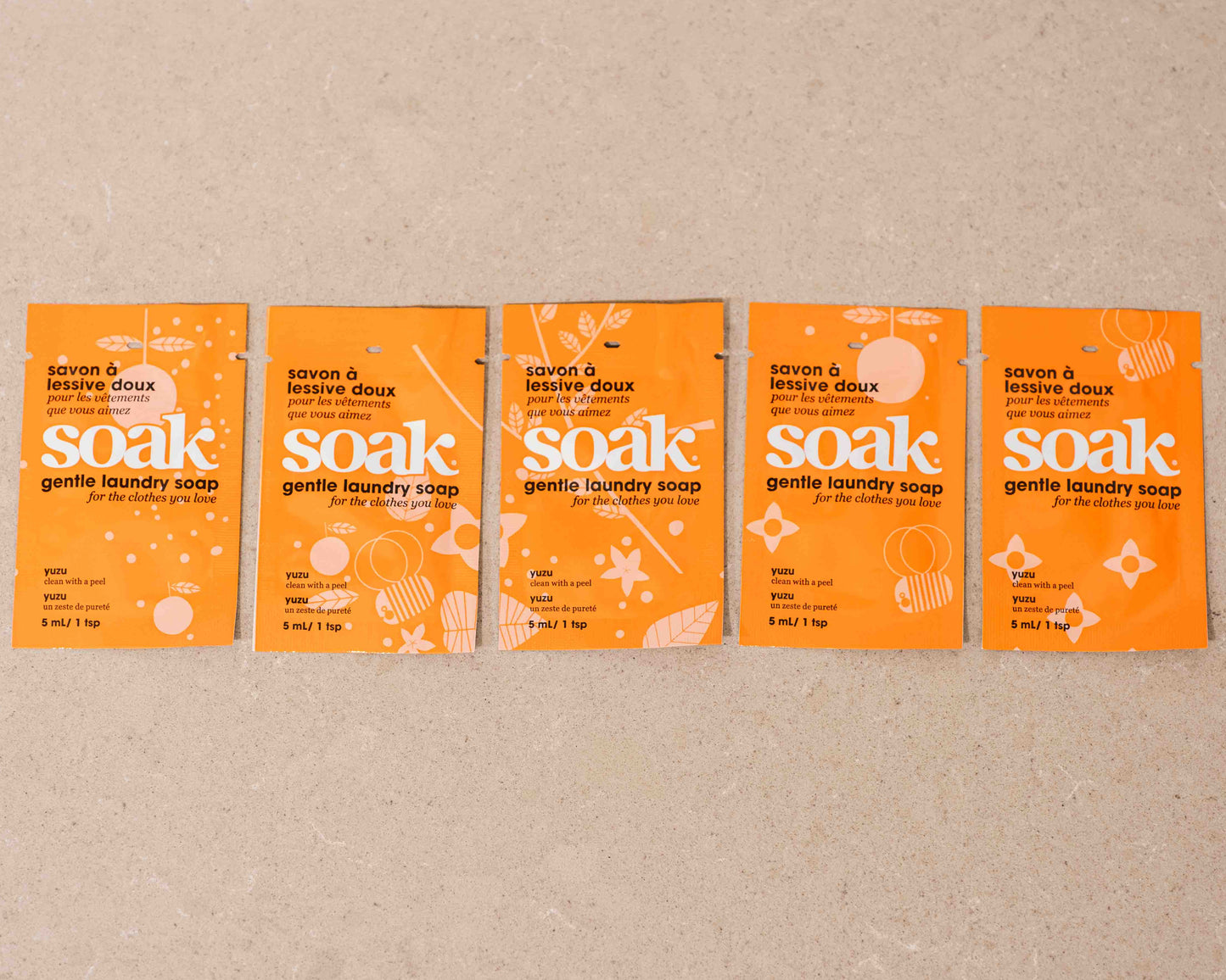 Minisoaks detergent bag 5-pack