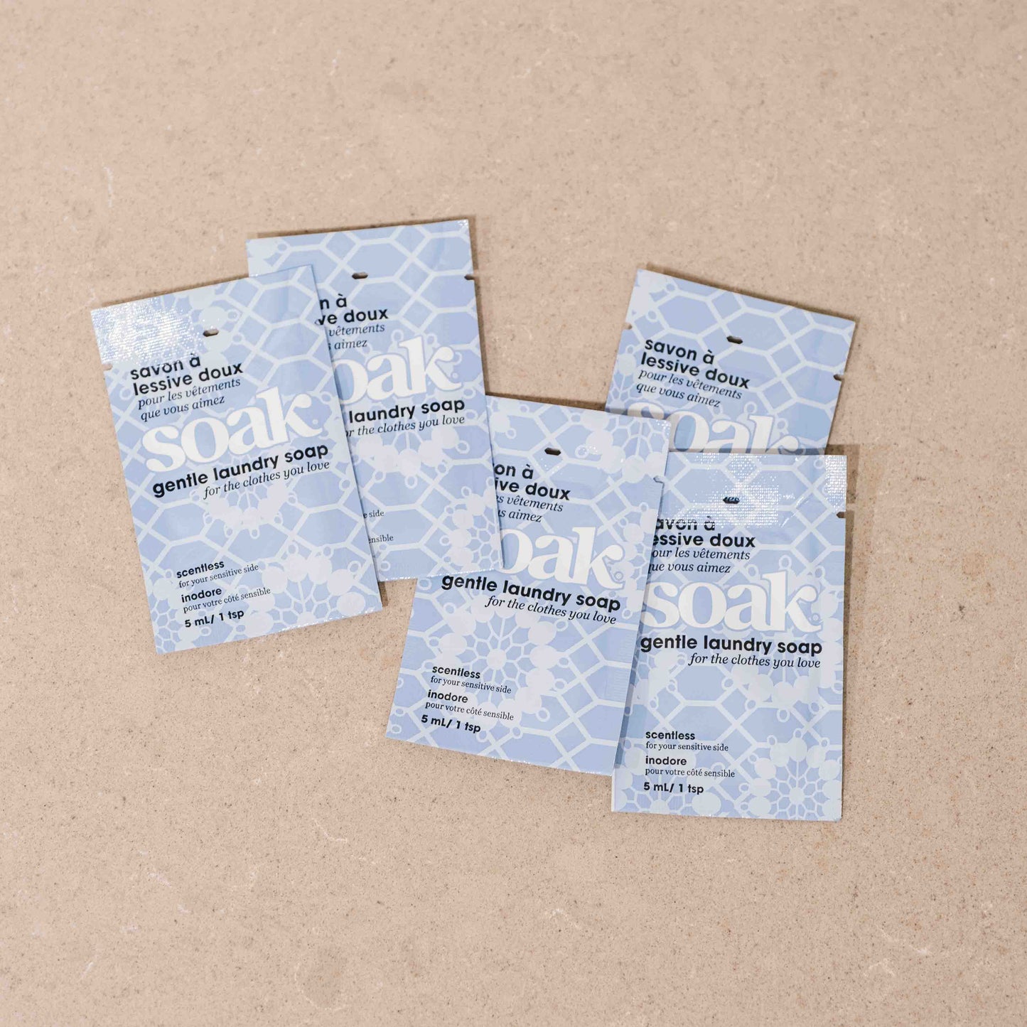 Minisoaks detergent bag 5-pack