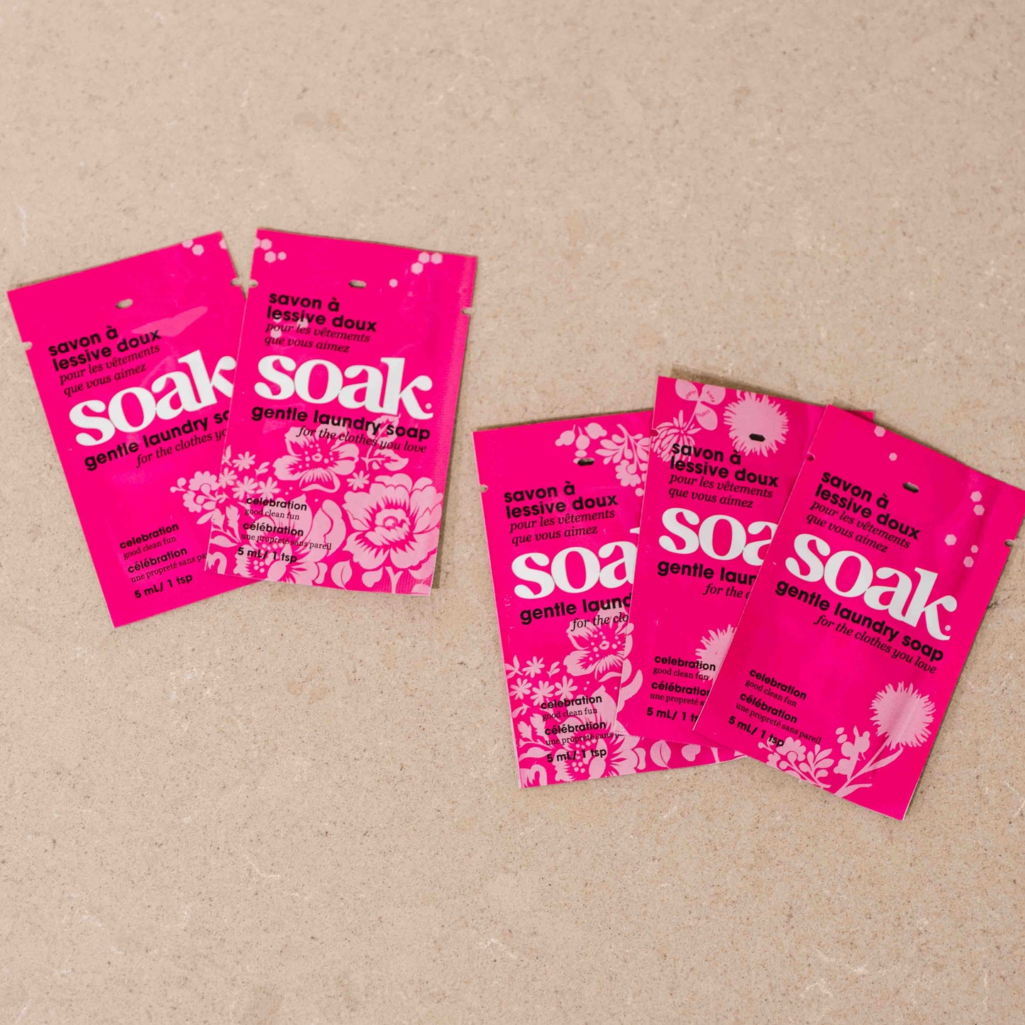 Minisoaks detergent bag 5-pack