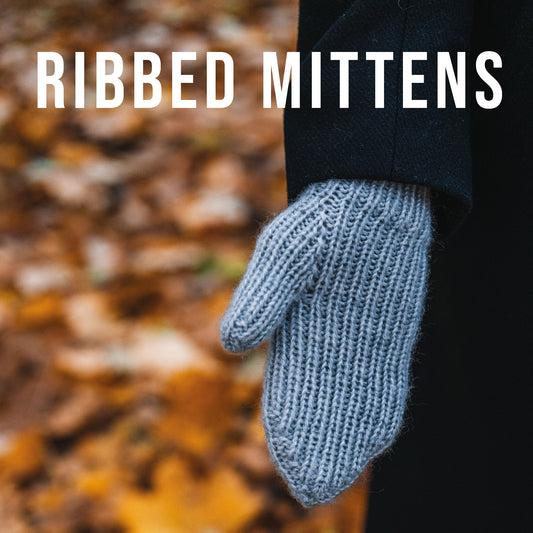 Stickmönster - Ribbed Mittens
