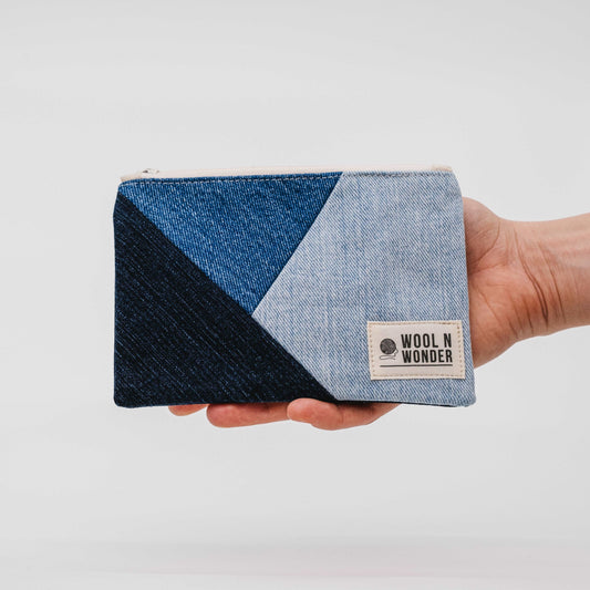 No waste demin pouch - Wool n Wonder